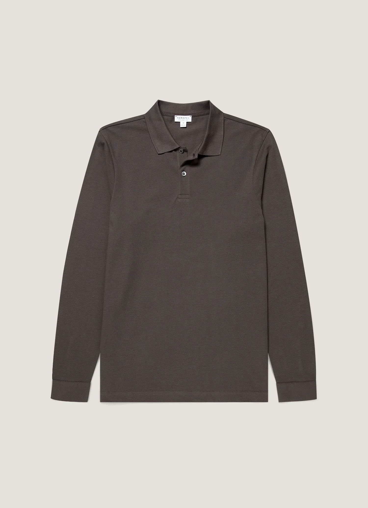 Long Sleeve Piqué Polo Shirt - 1