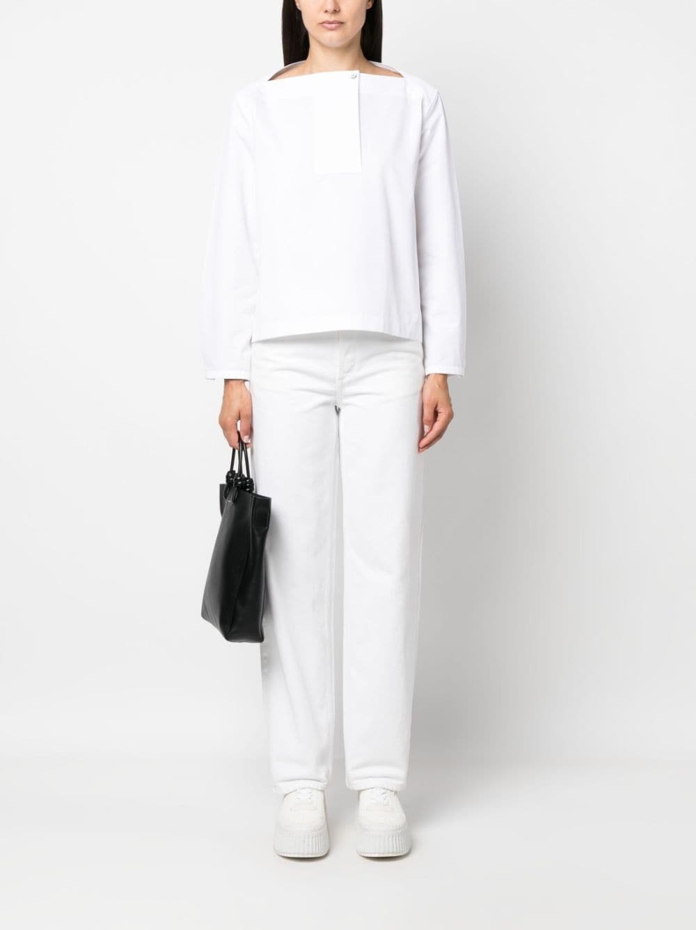 long-sleeved cotton blouse - 2