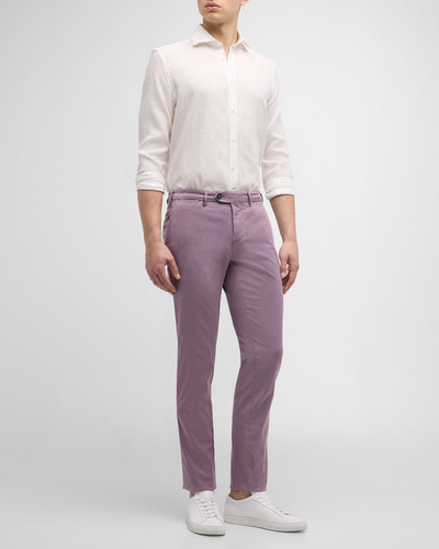 Canali Men's Slim Fit Twill Flat-Front Pants outlook