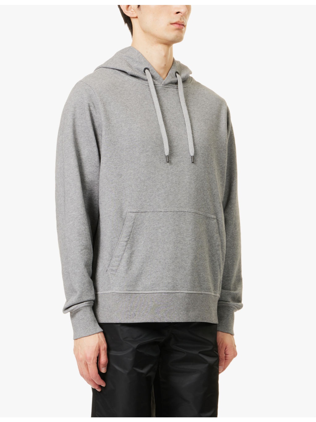 Huron brand-patch cotton-jersey hoody - 3