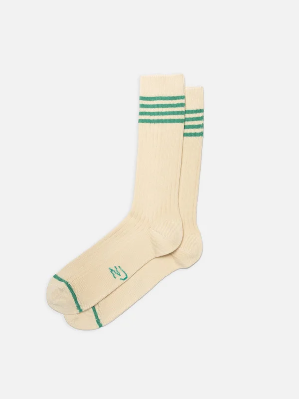 Men Tennis Socks StripeOffwhite/Turquoise - 1