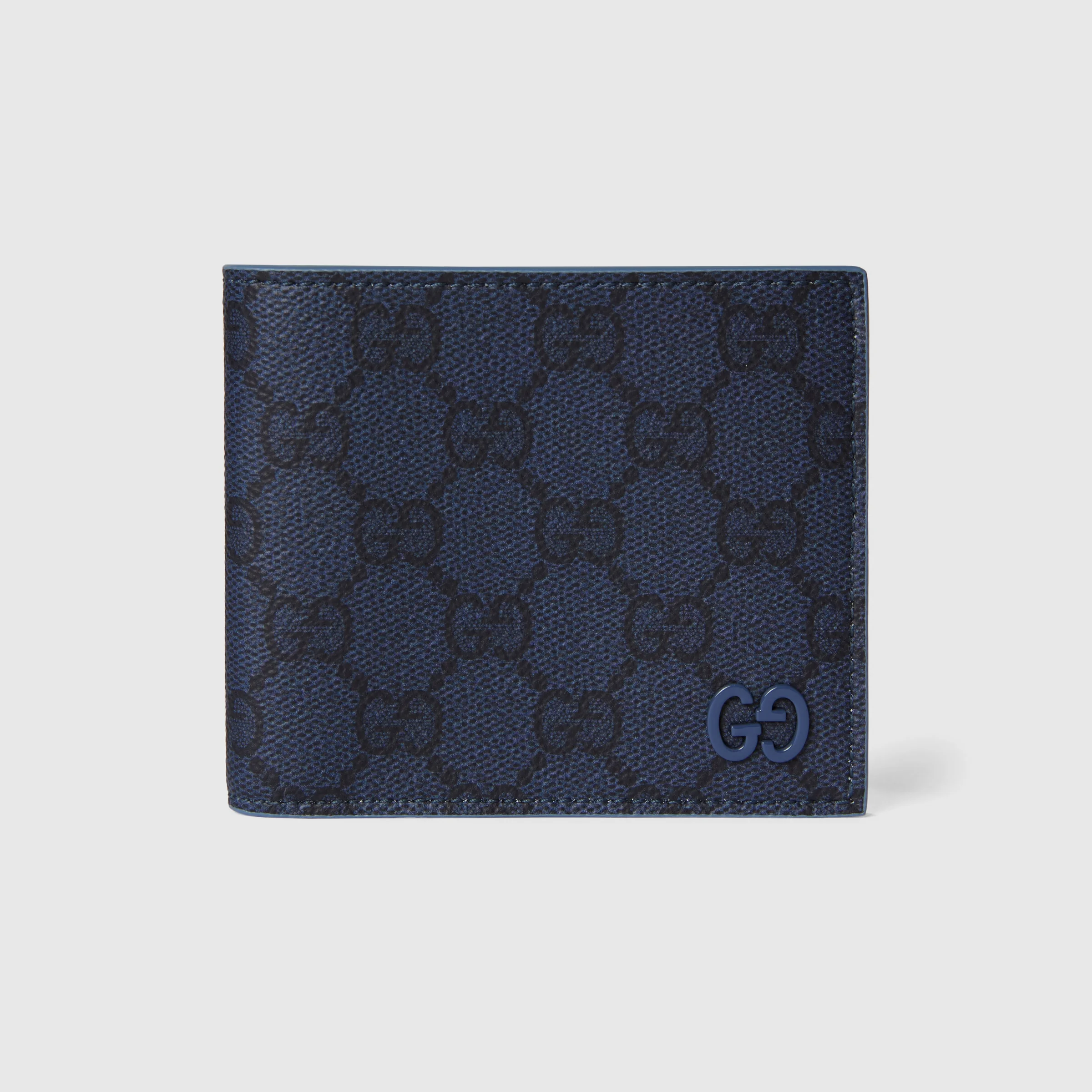 Dusty blue interior GG bi-fold wallet - 1