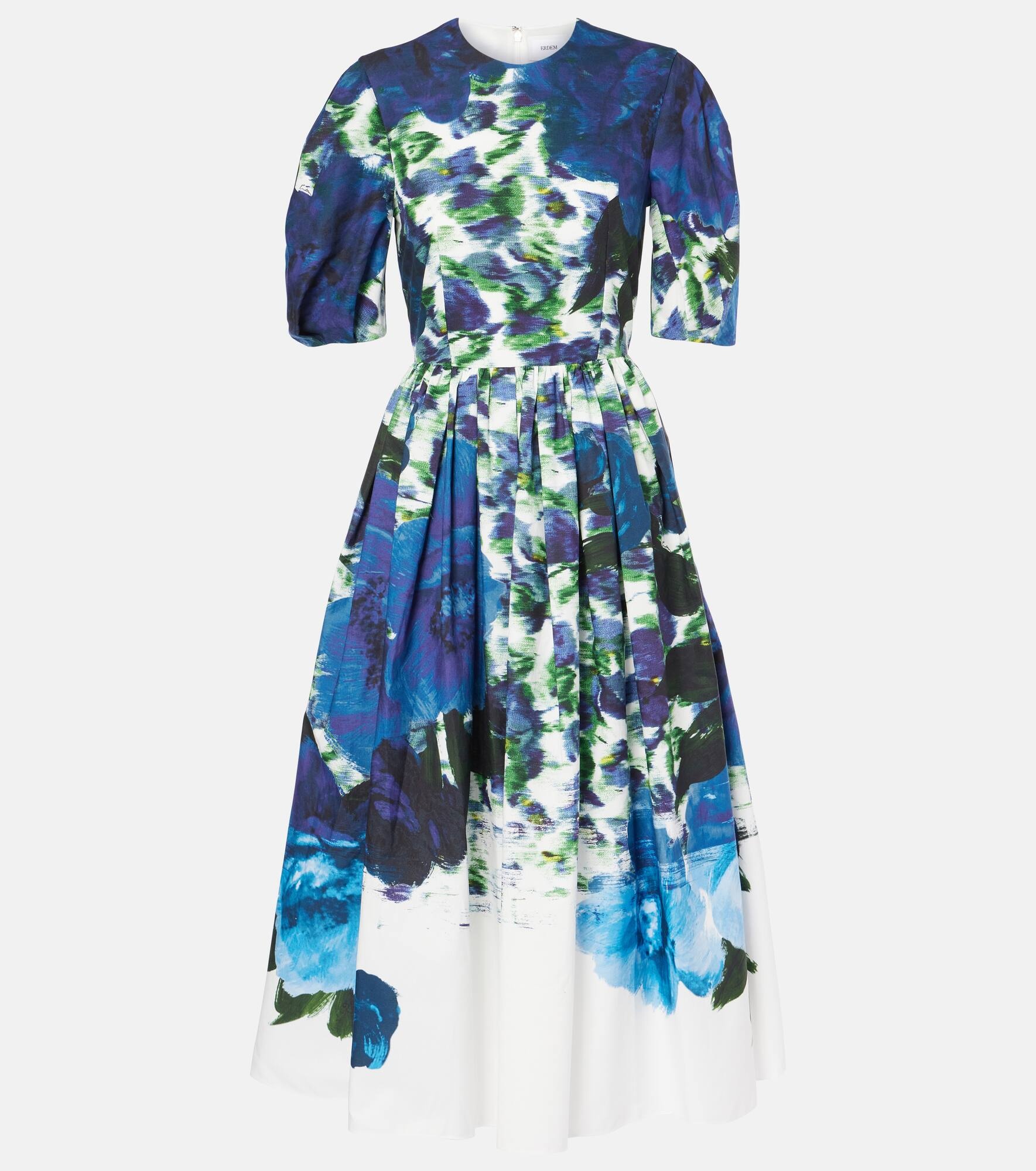 Floral cotton midi dress - 1