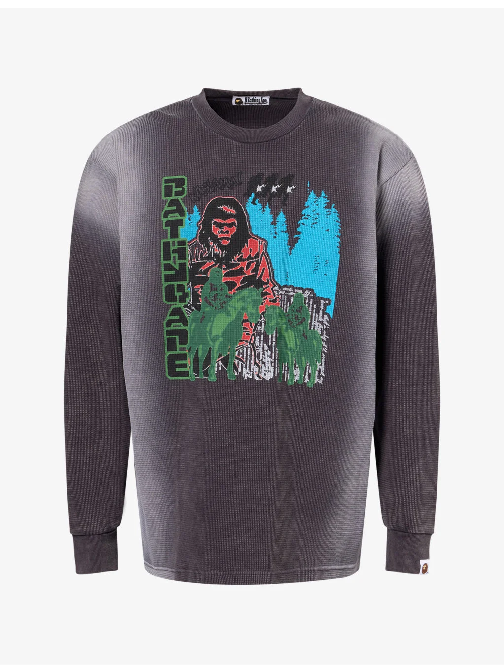 Bape Military Graphic Waffle Cotton-Jersey T-Shirt - 1