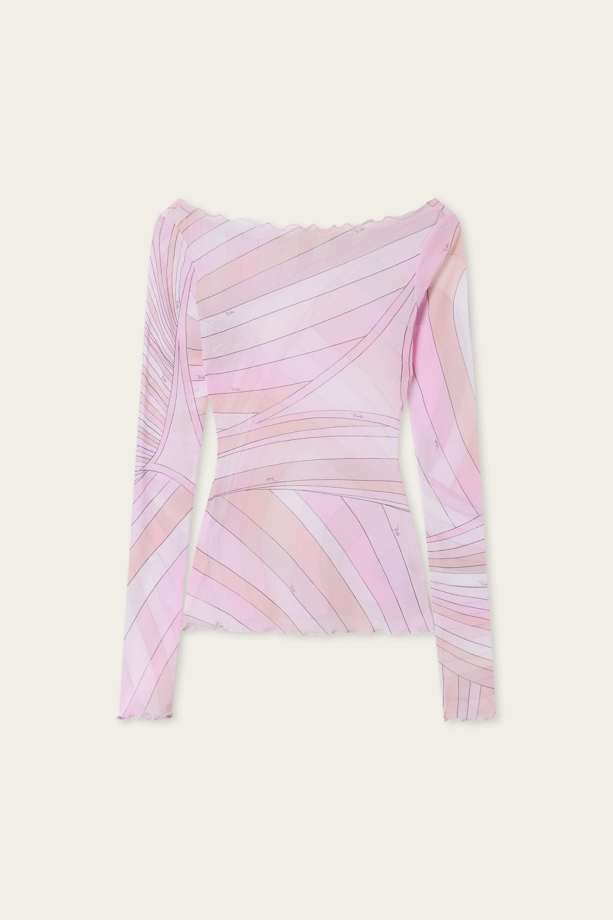 IRIDE PRINT TULLE TOP - 1