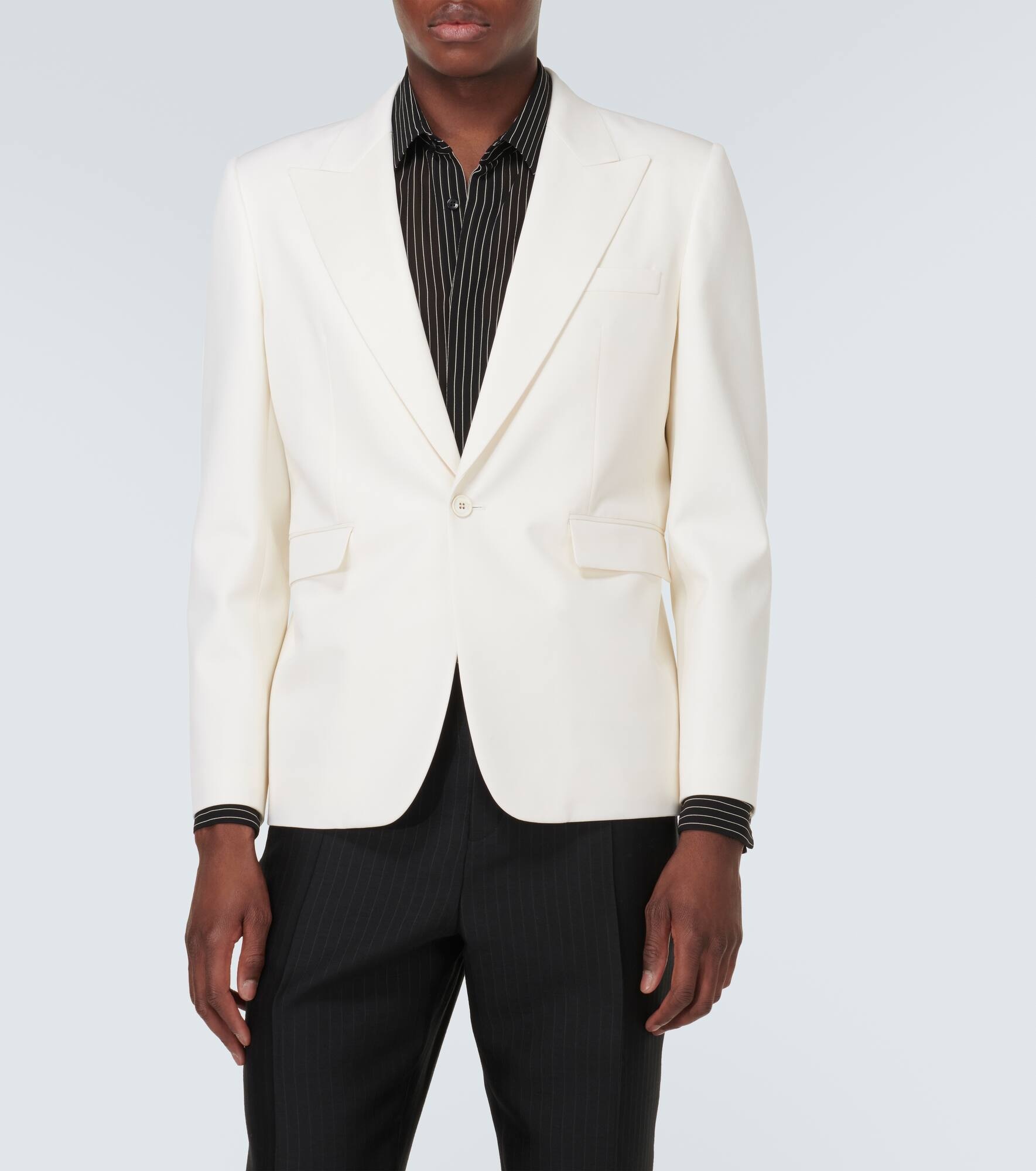 Wool gabardine blazer - 3