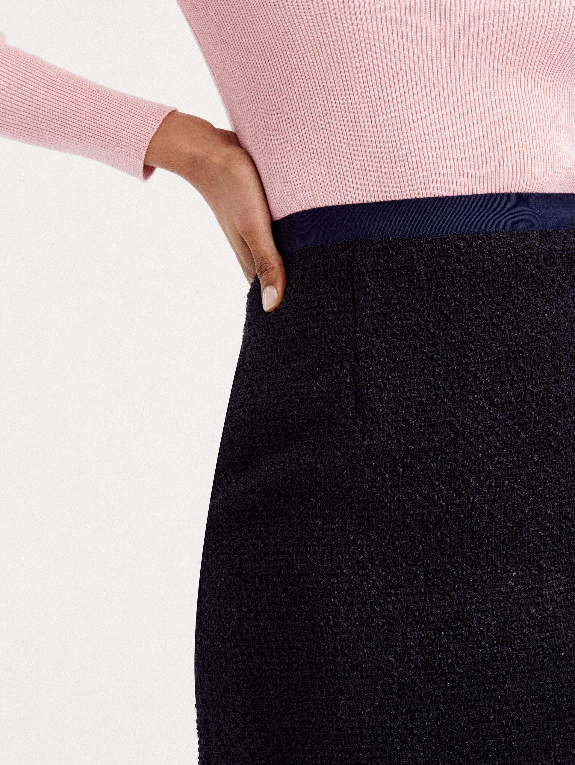 BOUCLE TWEED PENCIL SKIRT - 6