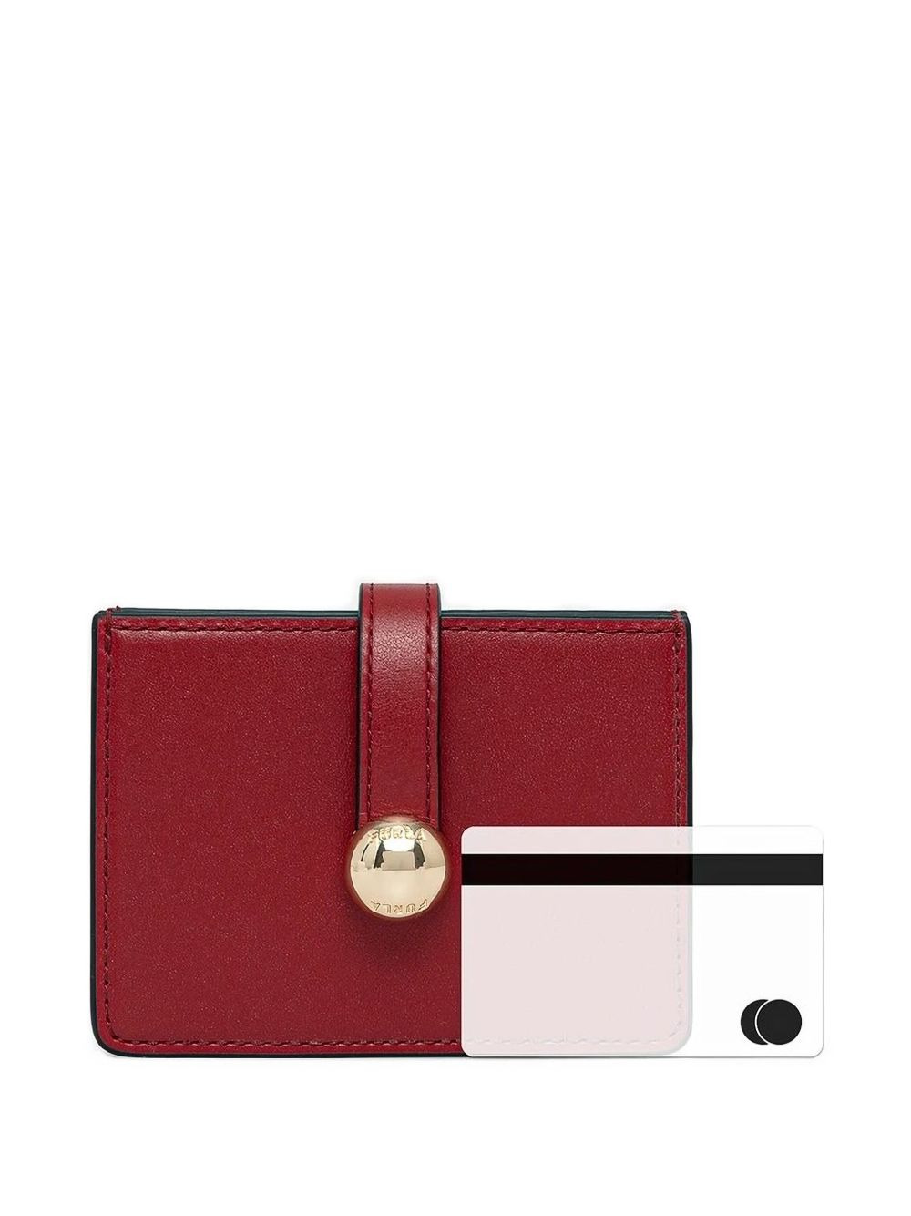leather flap-closure cardholder - 1