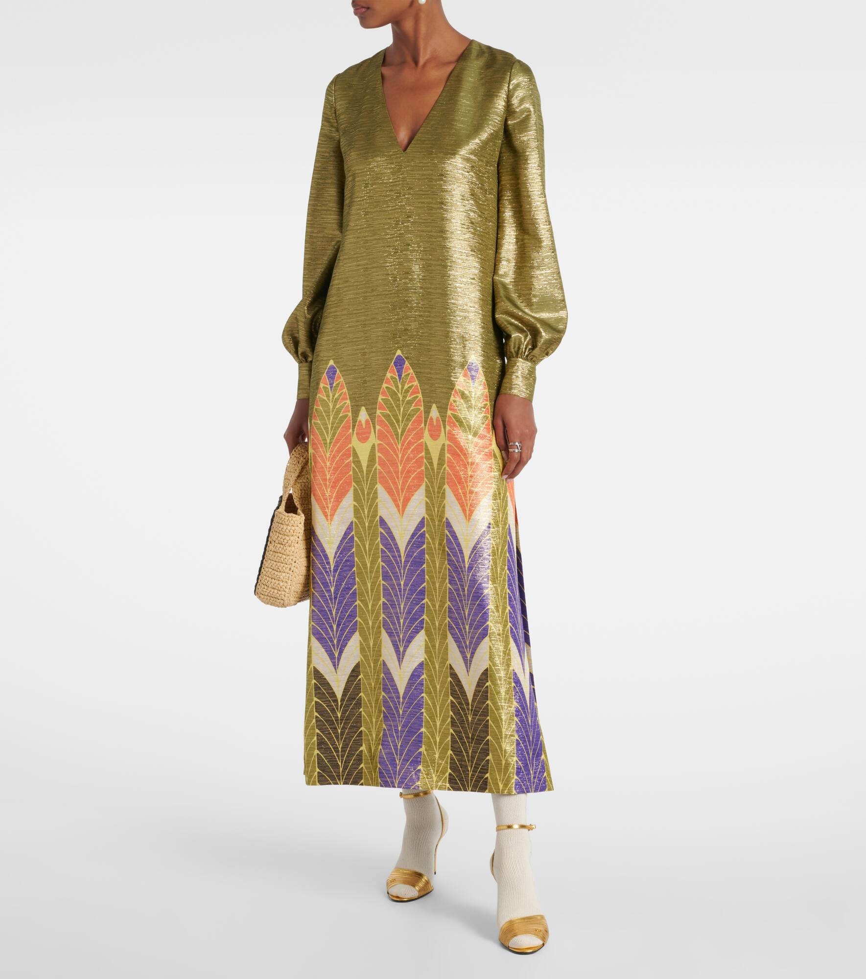 Voyage Imaginaire lamé maxi dress - 6
