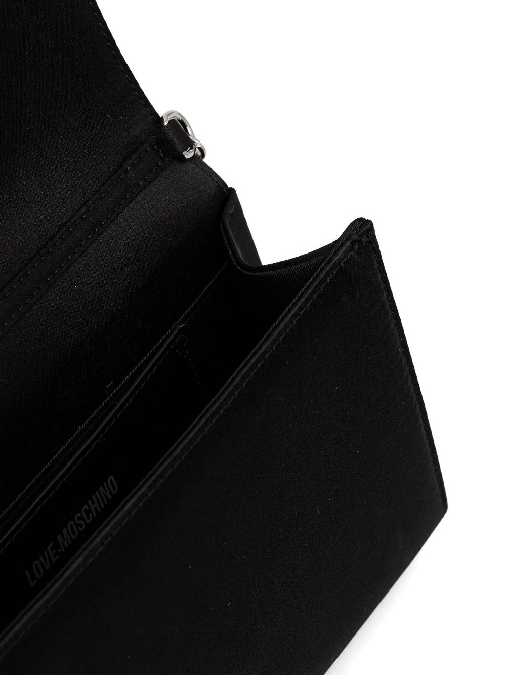 logo-plaque satin crossbody bag - 4