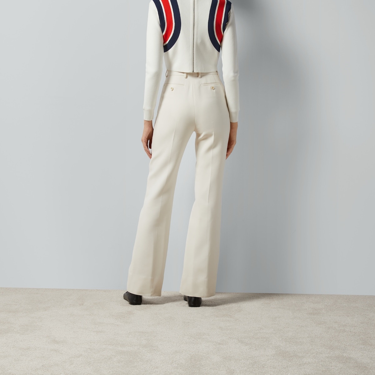 Wool silk crêpe pants - 6