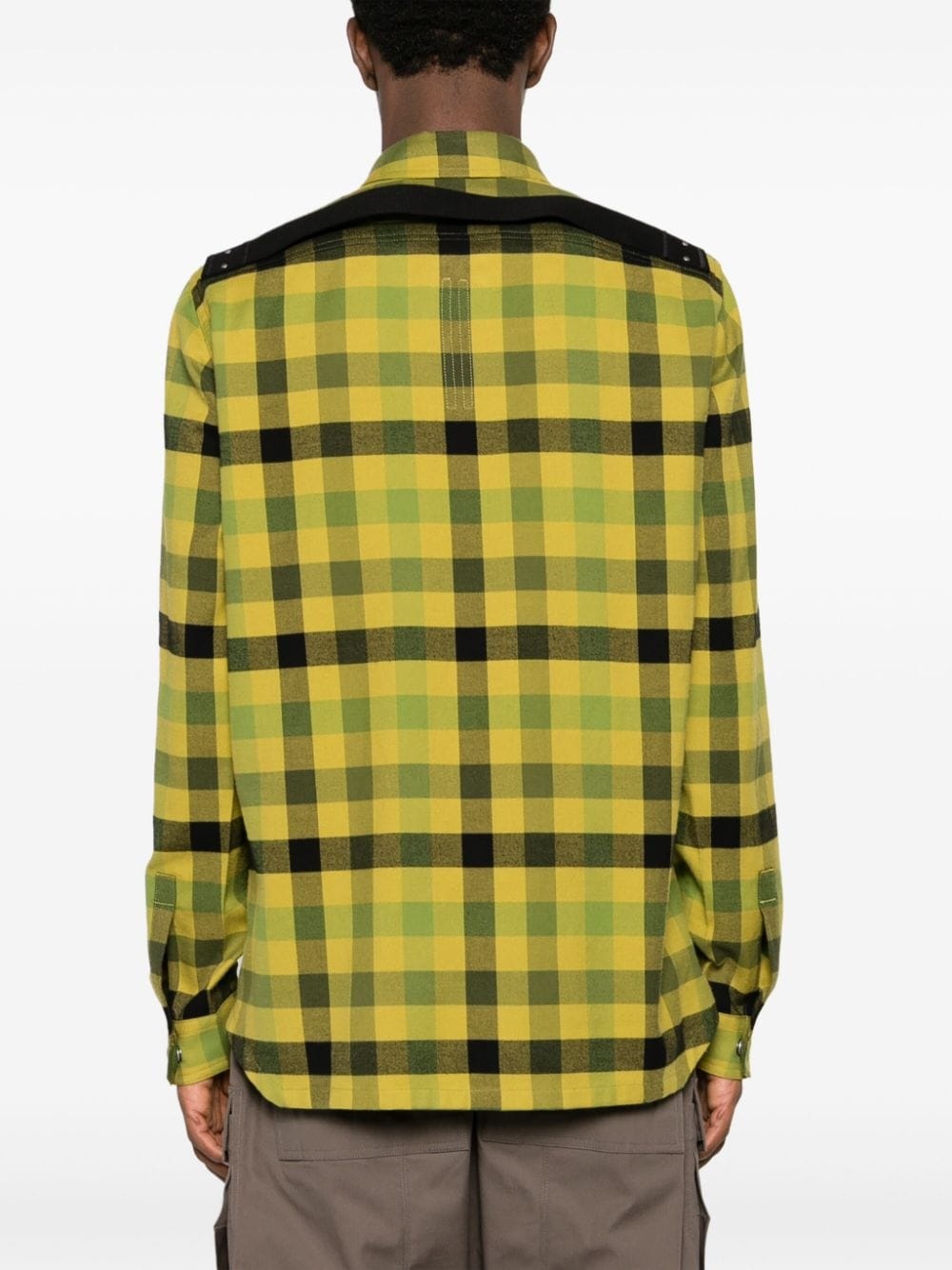 check-pattern cotton shirt - 4