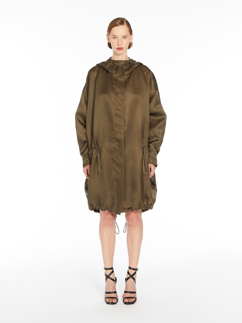 TAMBUTO Oversized silk organza parka 3