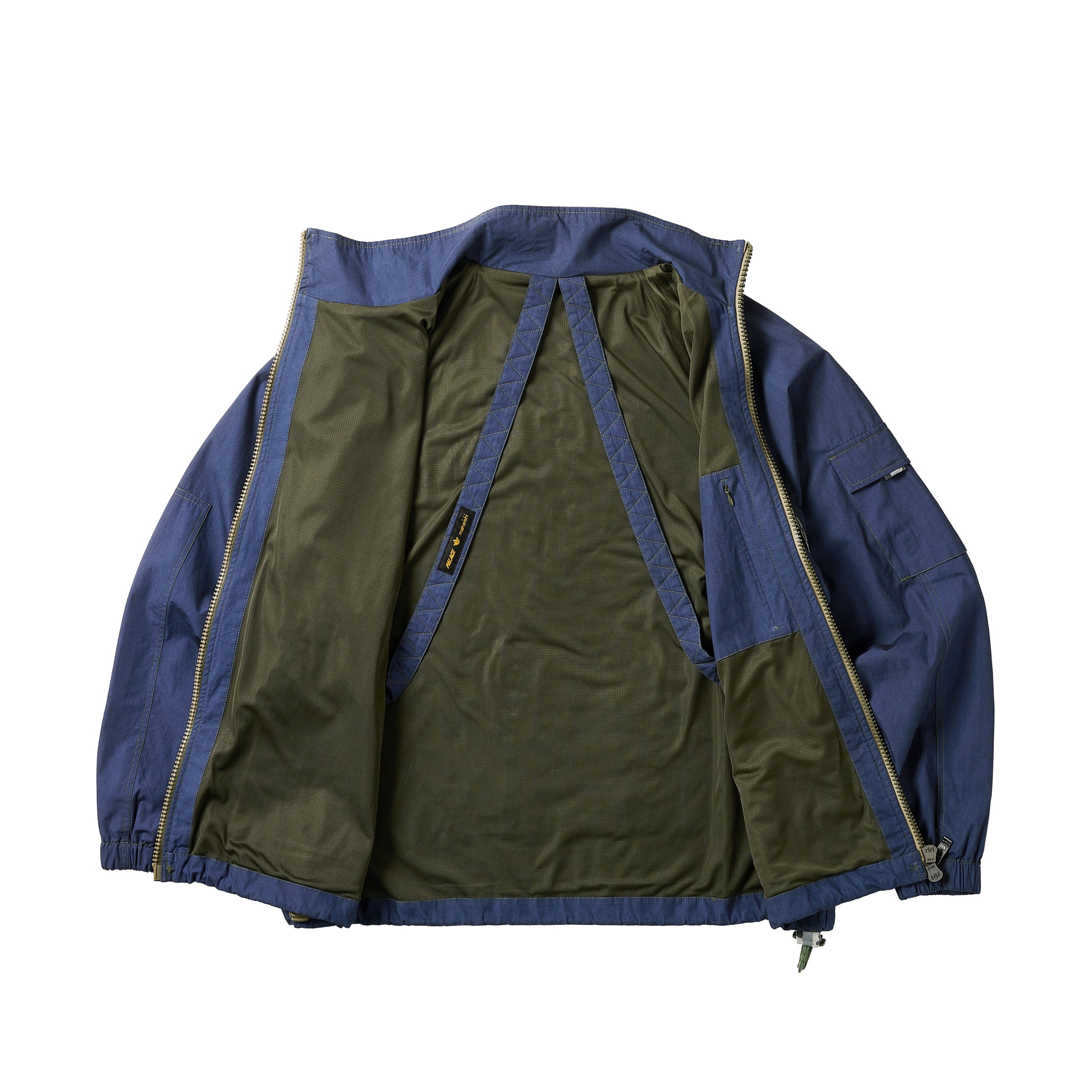 マハリシ Maharishi リバーシブル　ジャケット　riri PALACE PALACE MAHARISHI ASYMETRIC TRACK JACKET BLUE - bcspkgaspcfv