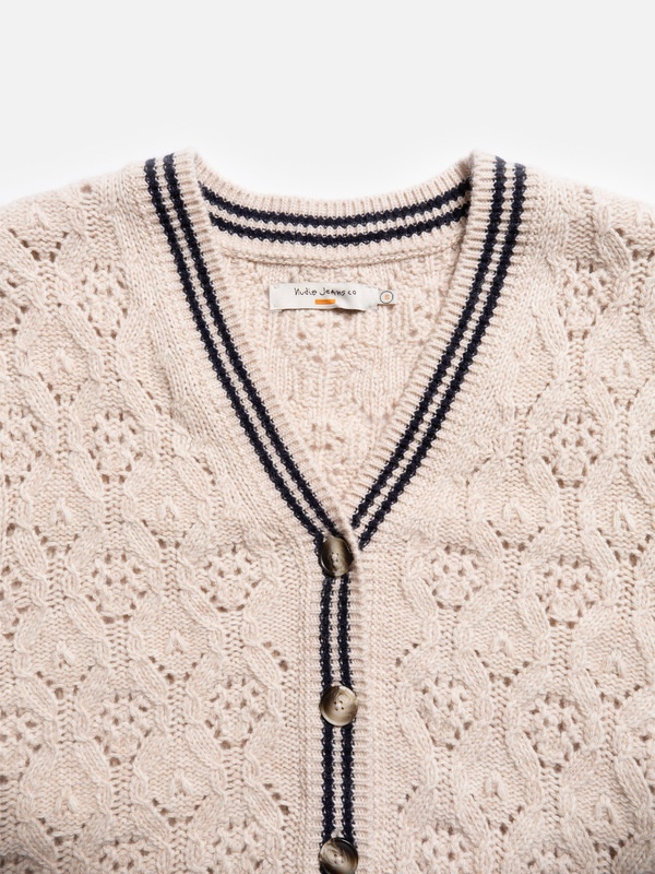 Kim Pointelle Knit Vest Oat - 6