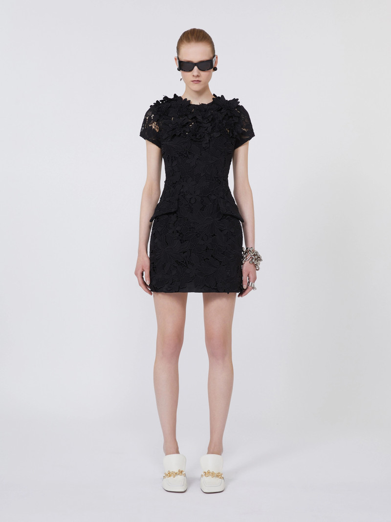 Sportmax ALA Macramé hourglass dress - BLACK outlook