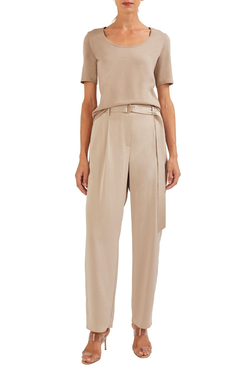 Cotton Scoop Neck Tee 4