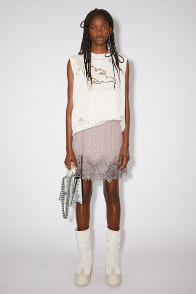 Acne Studios Embroidered skirt - Fox grey outlook