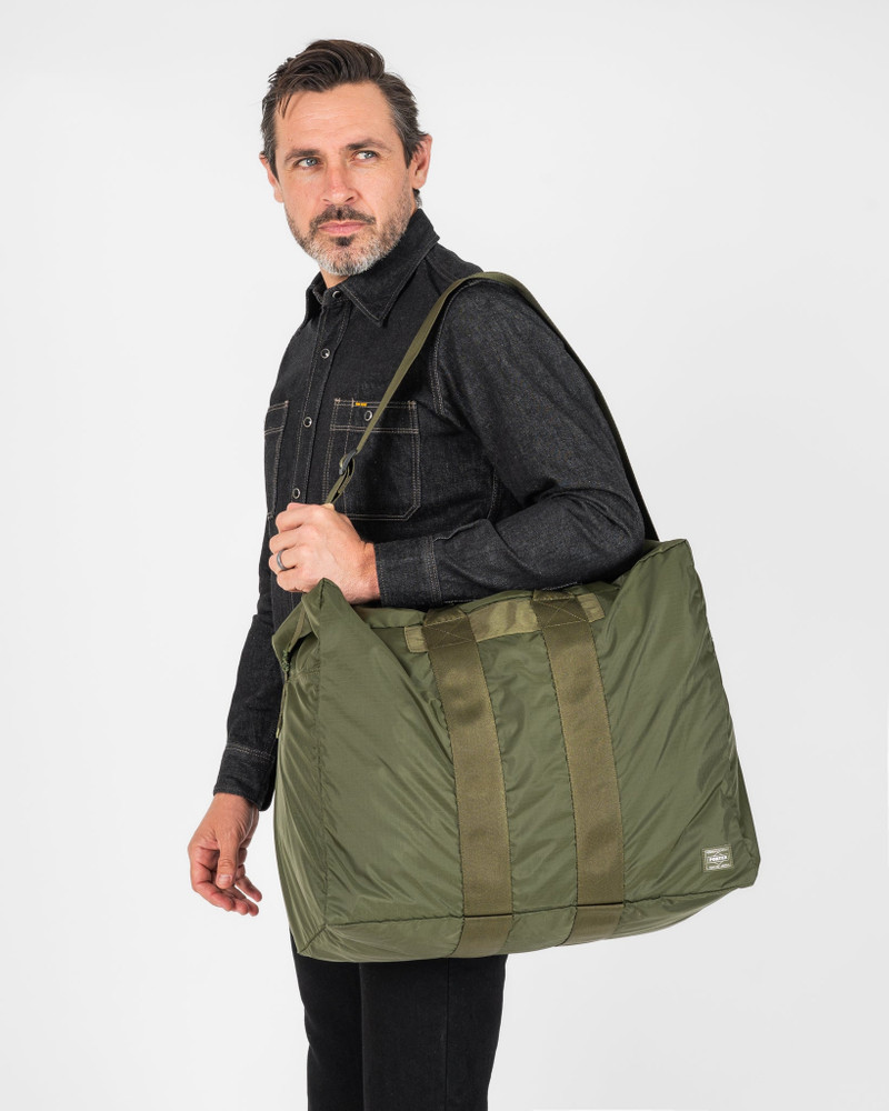 Iron Heart PORTER - YOSHIDA & CO. - FLEX DUFFLE BAG - OLIVE outlook