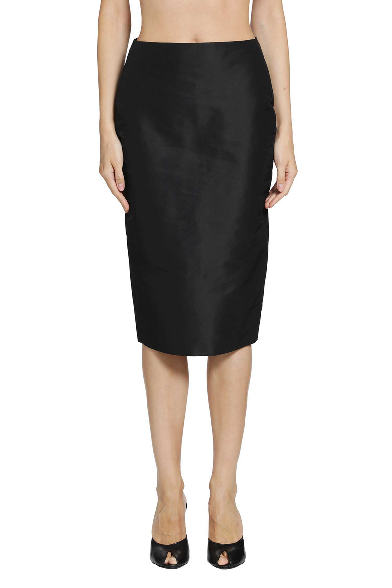Fine Silk Faille Midi Skirt 1