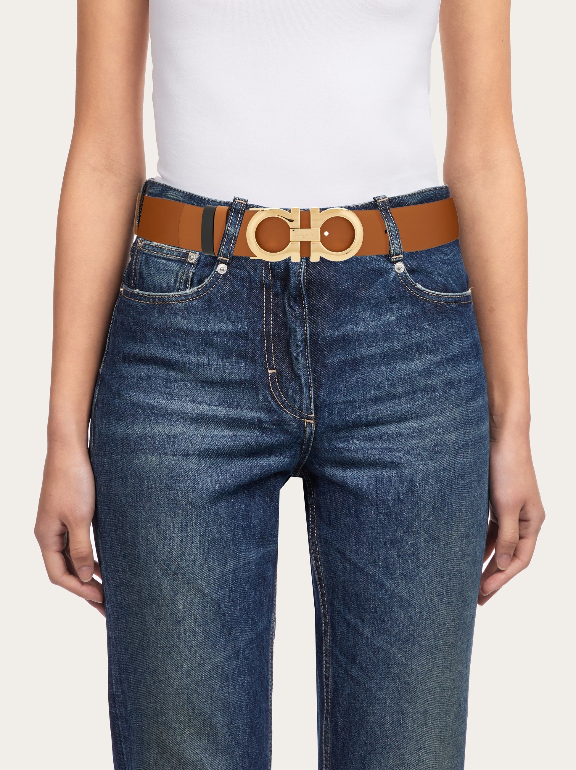 Reversible and adjustable Gancini belt - 4