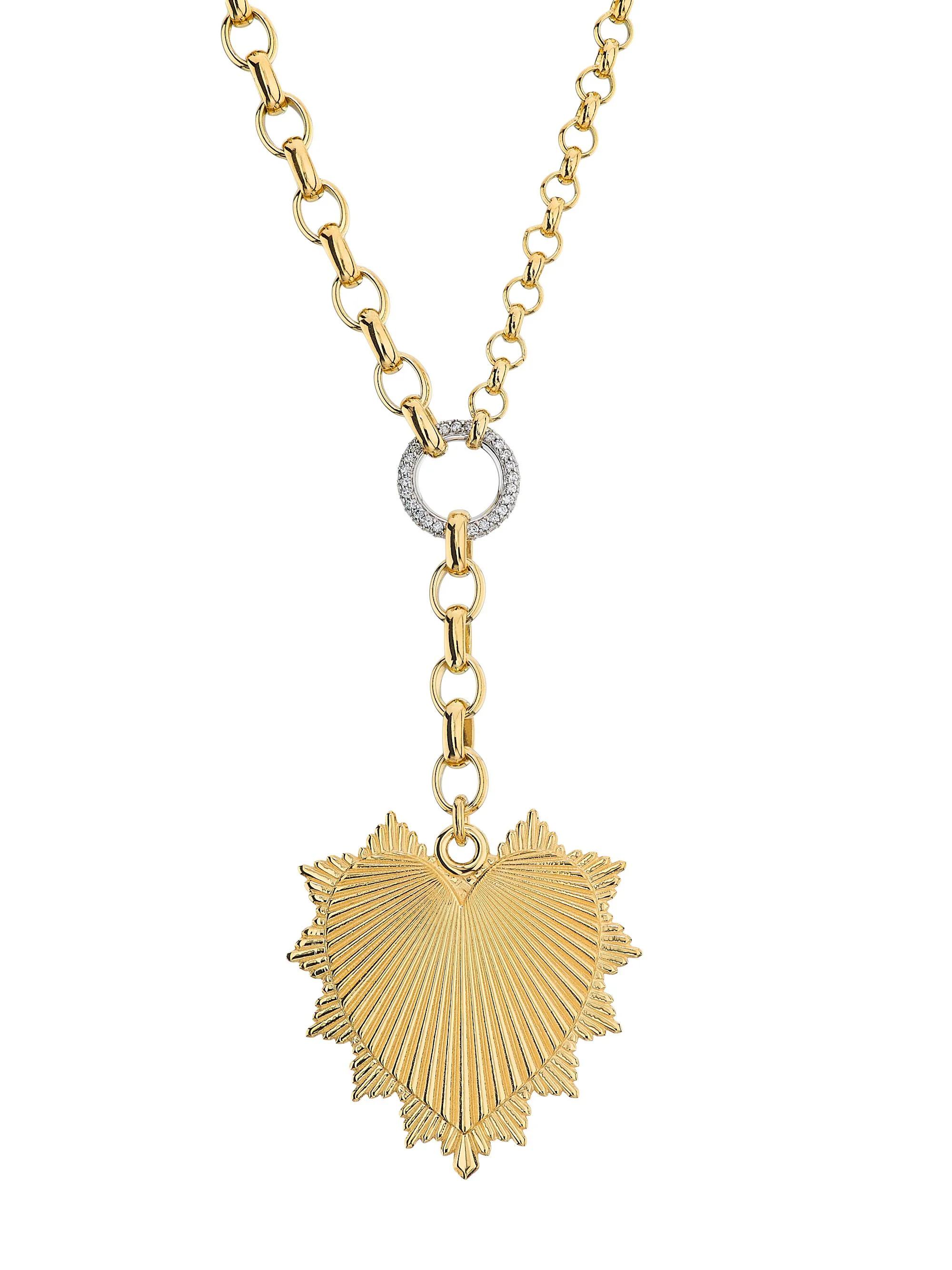 Women's True Love 18K Yellow Gold & 0.34 TCW Diamond Heart Pendant Necklace - Yellow Gold - 1