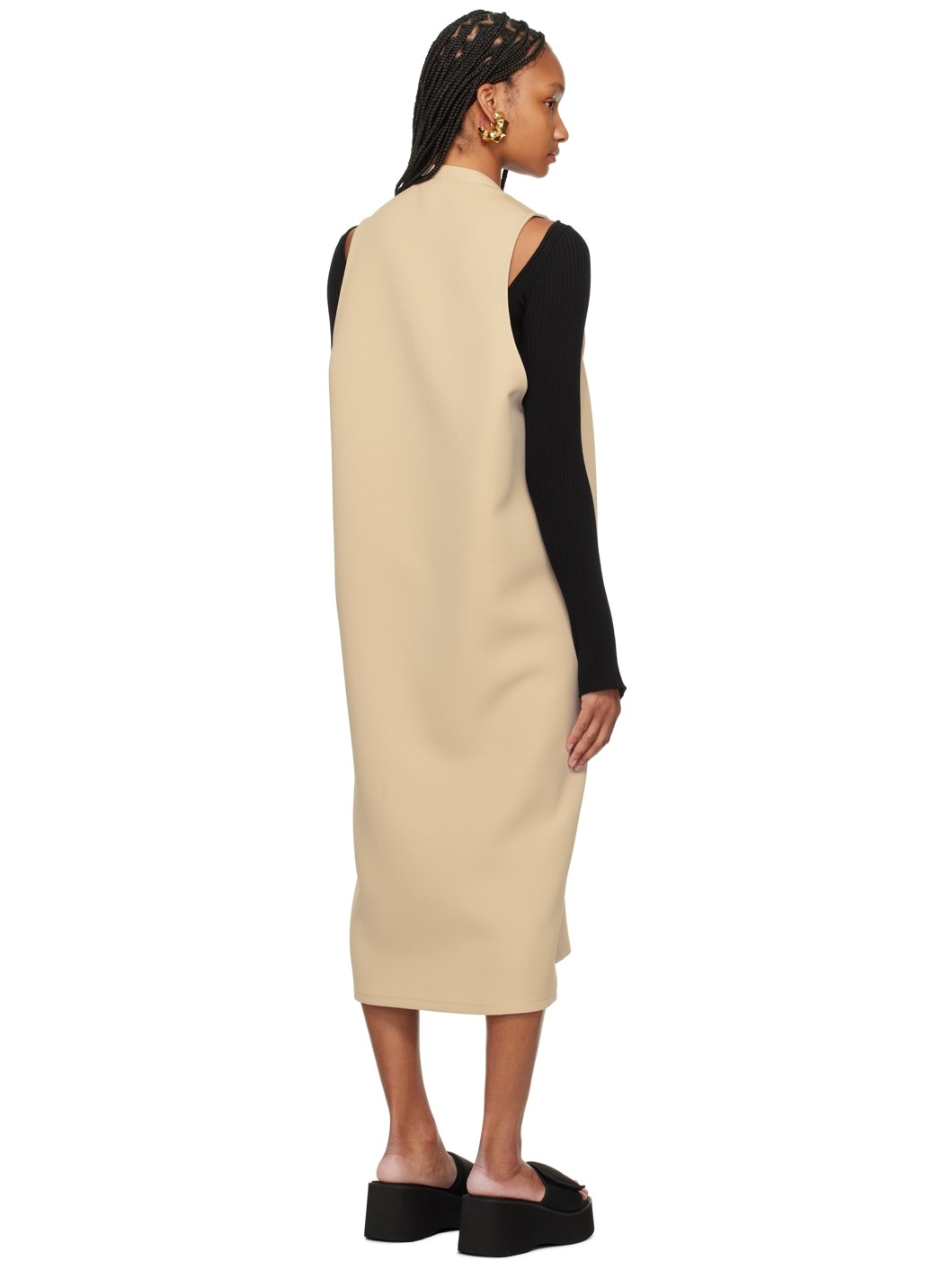 Beige Holistic Midi Dress - 3