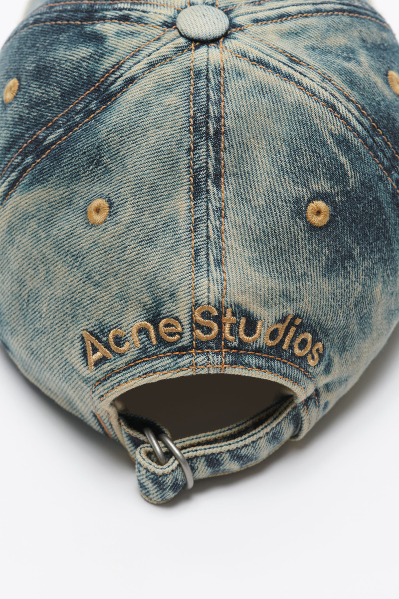 Acne Studios Denim logo cap - Mid blue outlook