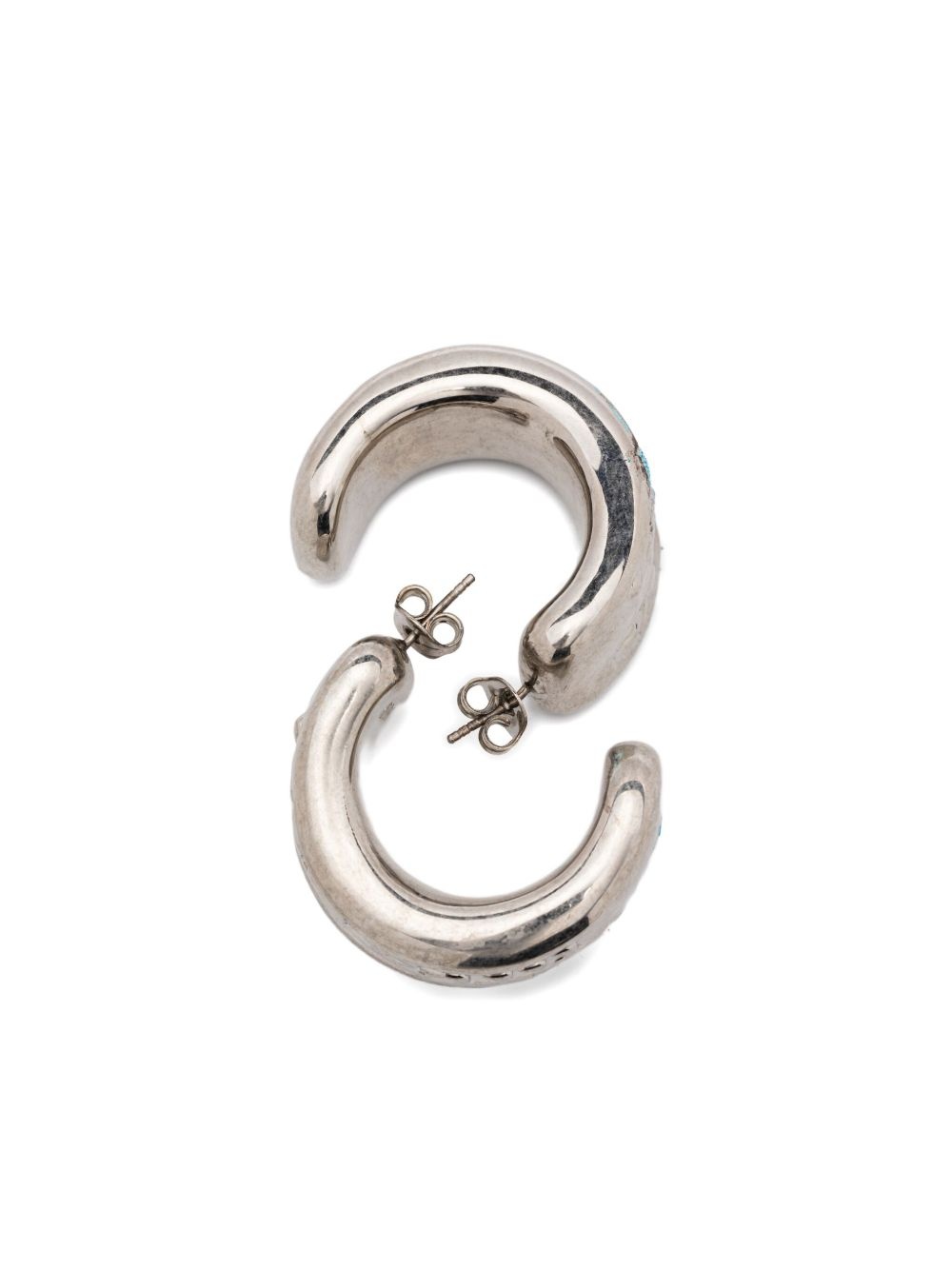 logo-embellished earrings - 3