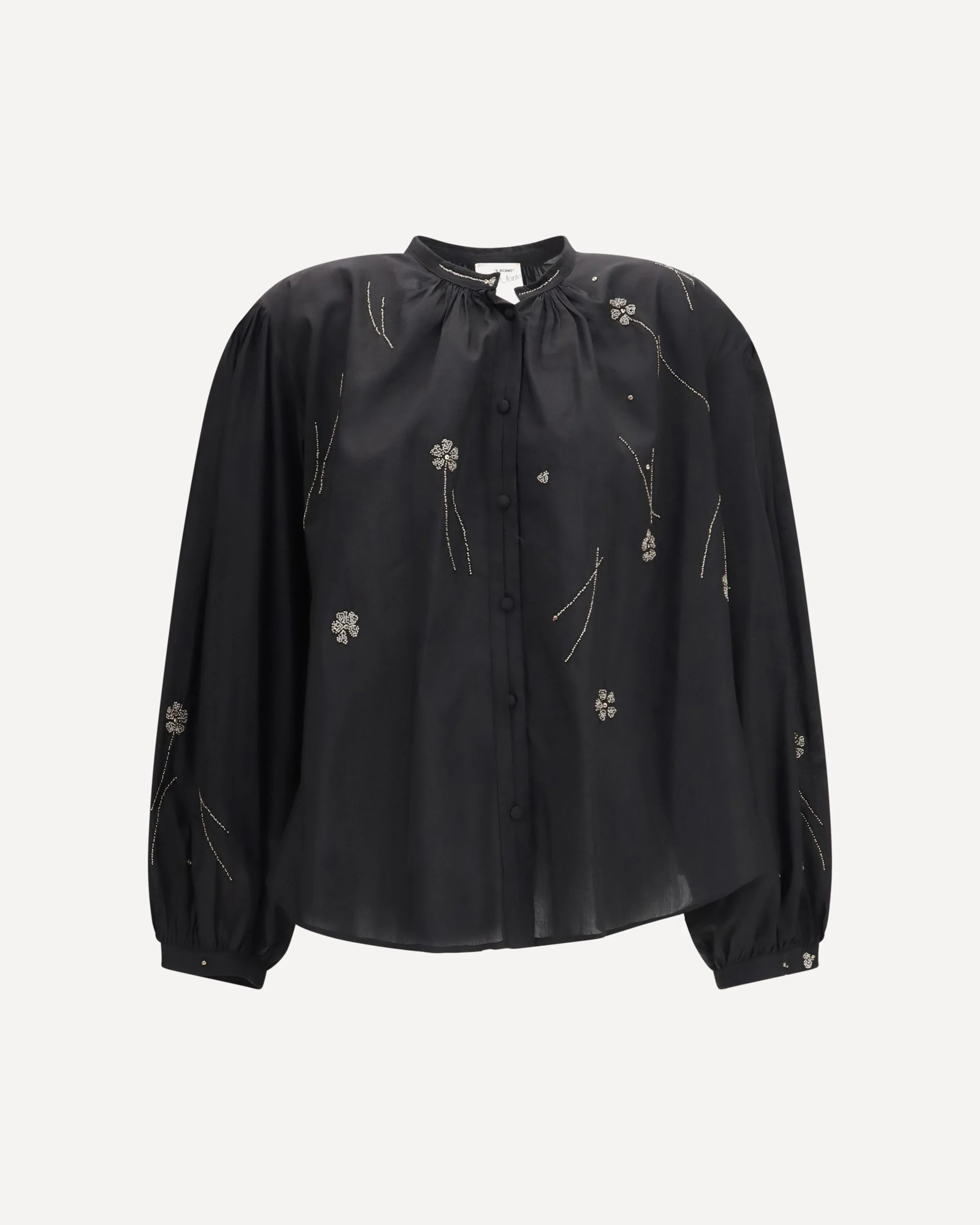 Fleurs d’Orient embroidered voile bohemian Shirt - 1