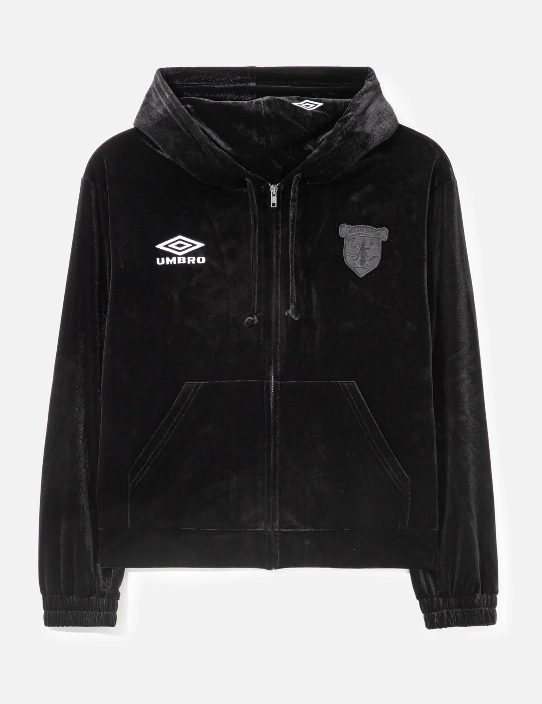 SLAM JAM X UMBRO VELVET MASKED ZIP HOODIE - 1