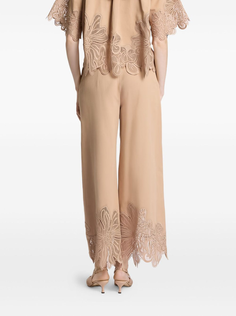ELIE SAAB embroidered lace-detailed trousers outlook