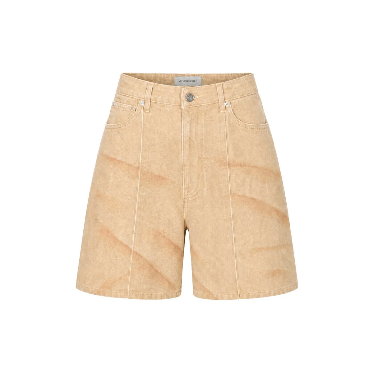 FADED MOON DENIM SHORTS (DARK BEIGE) - 1