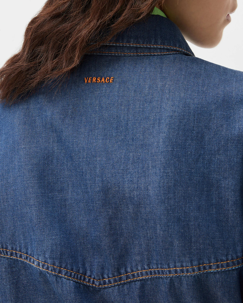 Chambray Denim Mini Dress 5