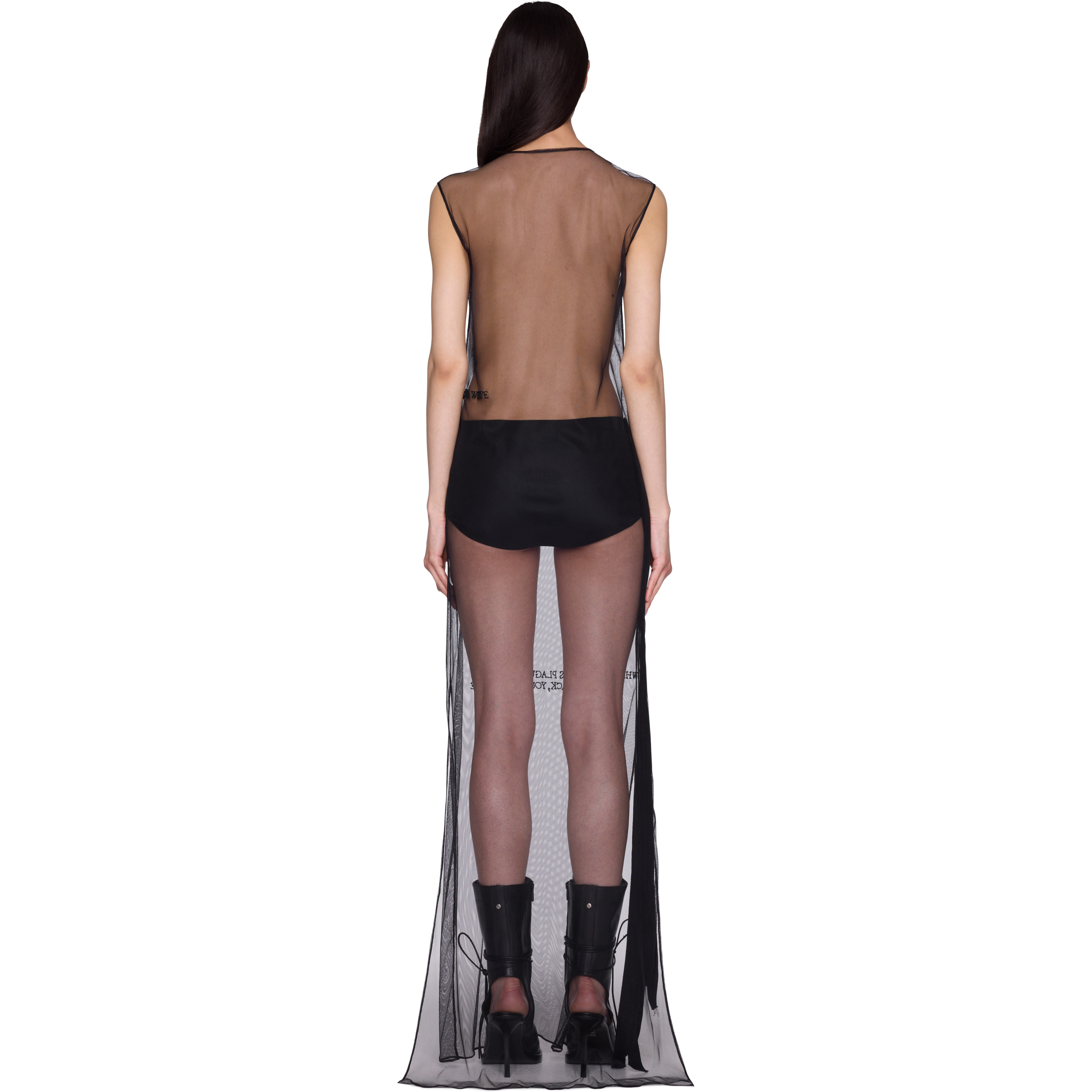 Seda Sleeveless "Till The End" Tulle Maxi Dress - 3