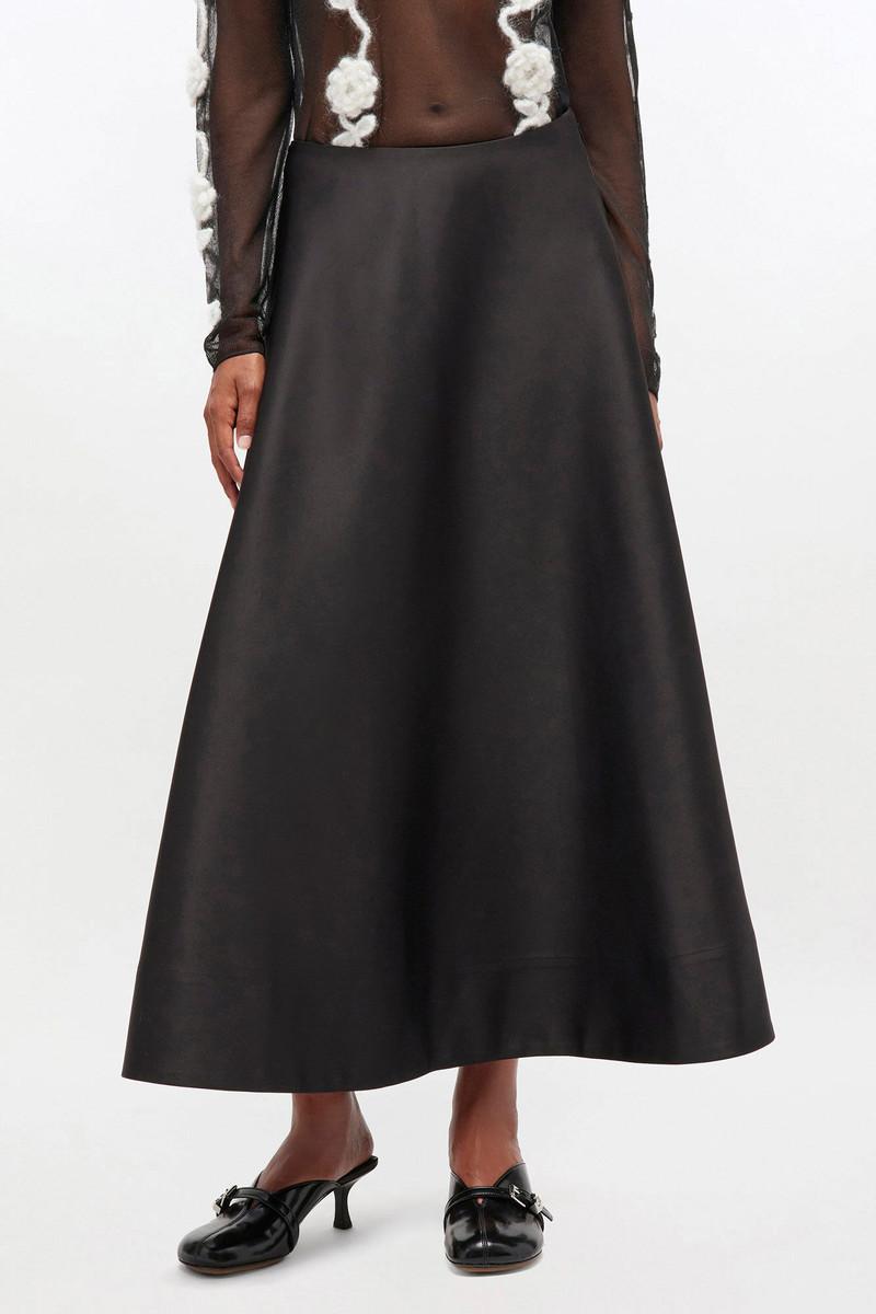 BLACK LONG CIRCLE SKIRT 3