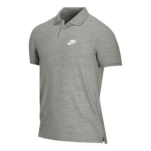 Men's Nike Lapel Short Sleeve Gray Polo Shirt CN8765-063 - 1
