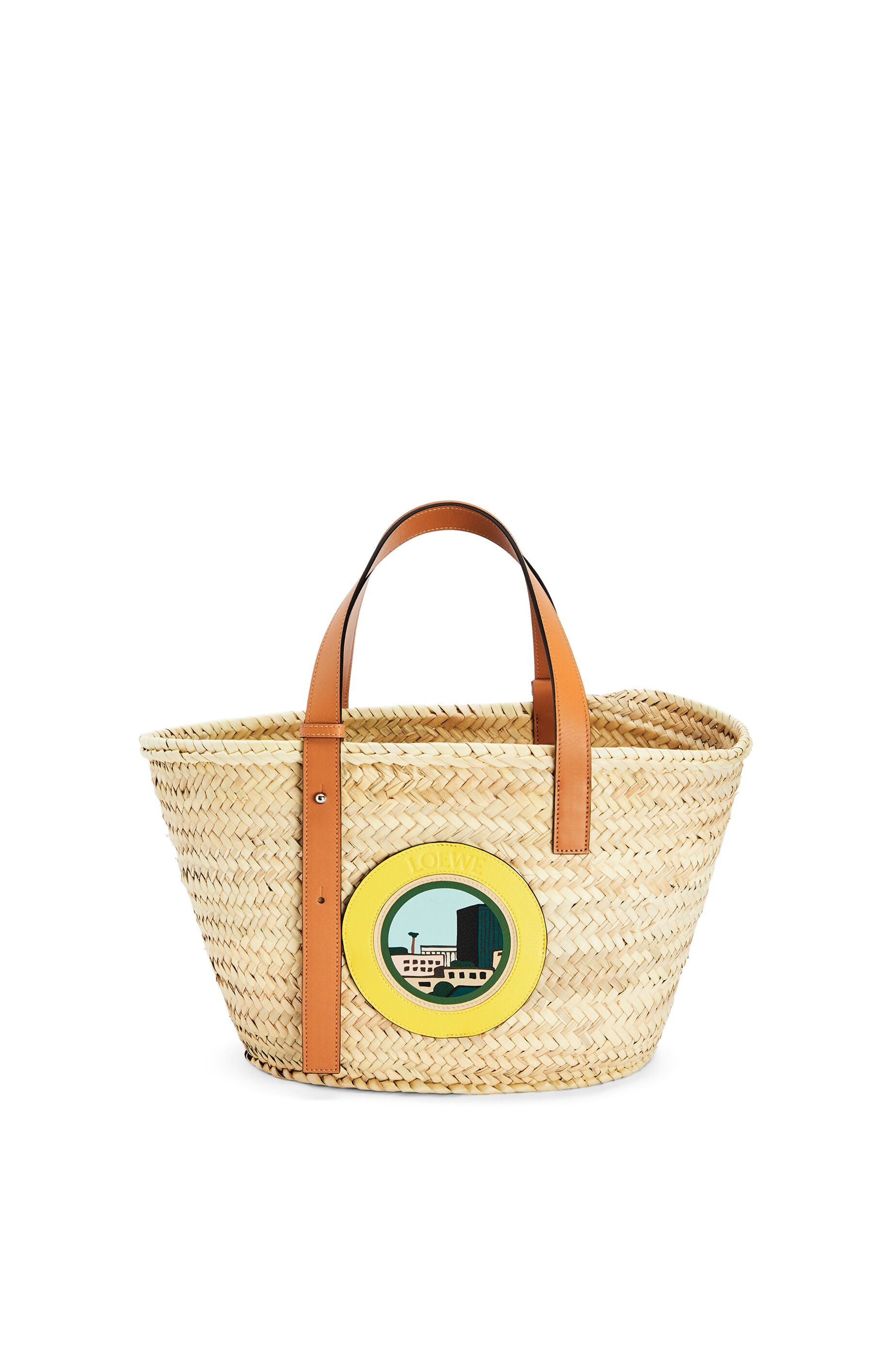 L.A. Series Basket bag in palm leaf and calfskin - 1