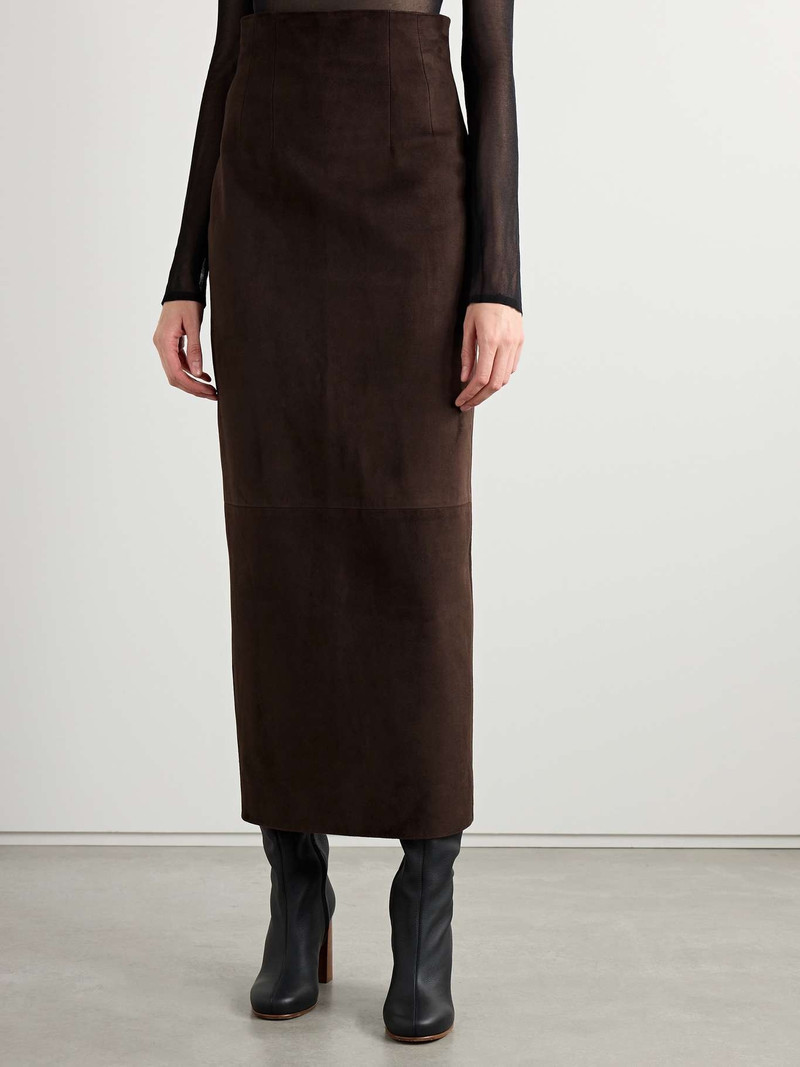 Loxley suede midi skirt 3