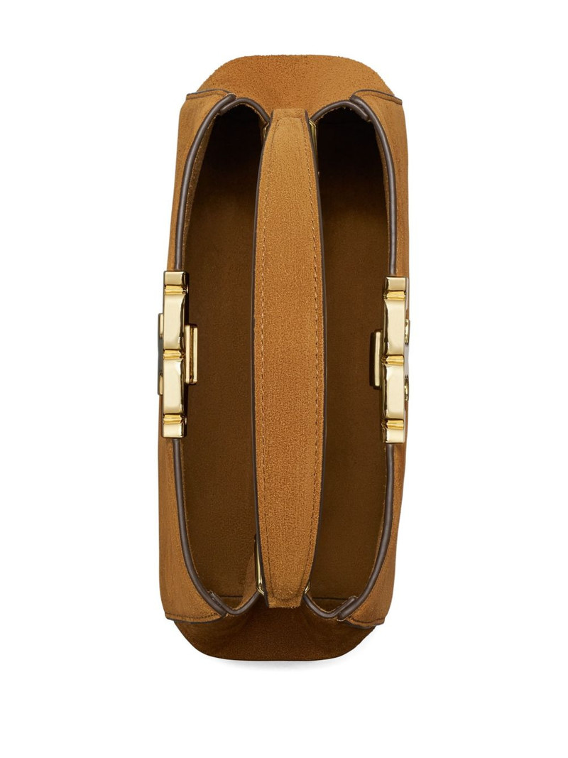 mini Eleanor suede satchel bag 5