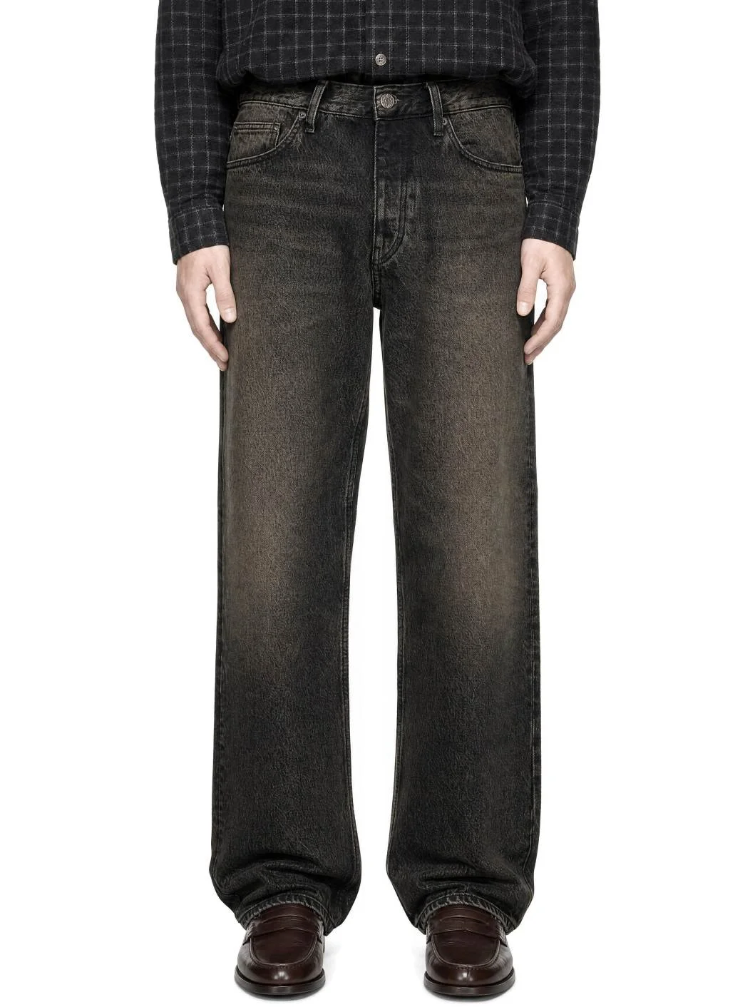 Gray Loose Jeans - 1