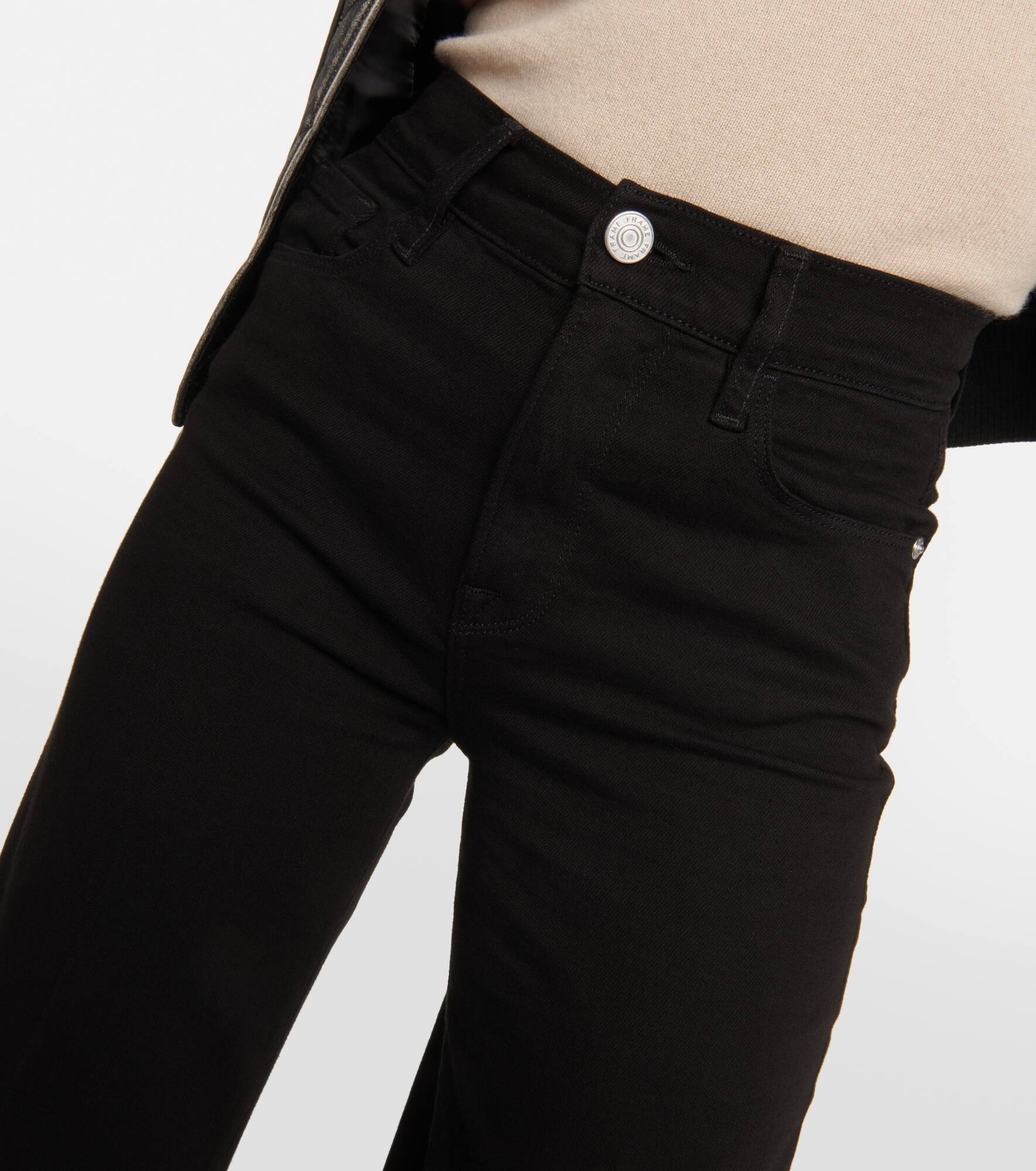 Le Palazzo high-rise flared jeans - 4