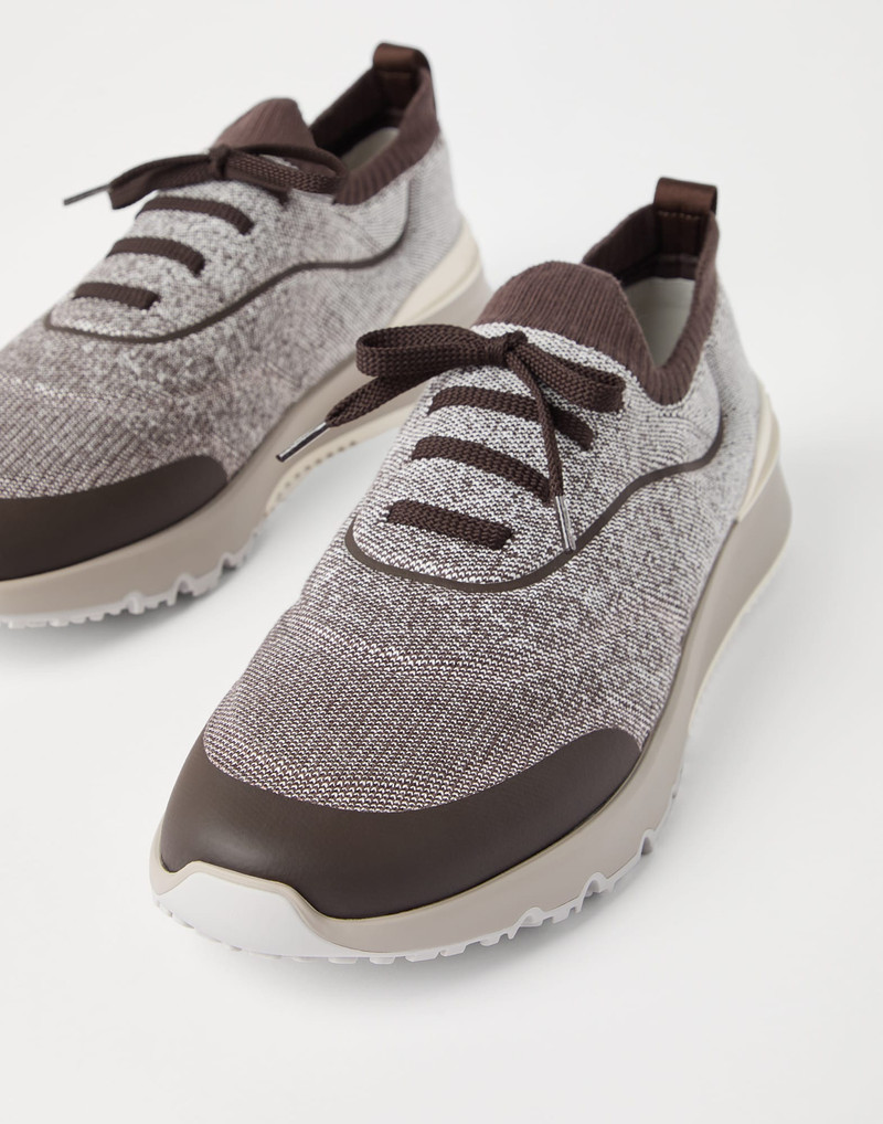 Techno cotton knit runners with heat-bonded details 3