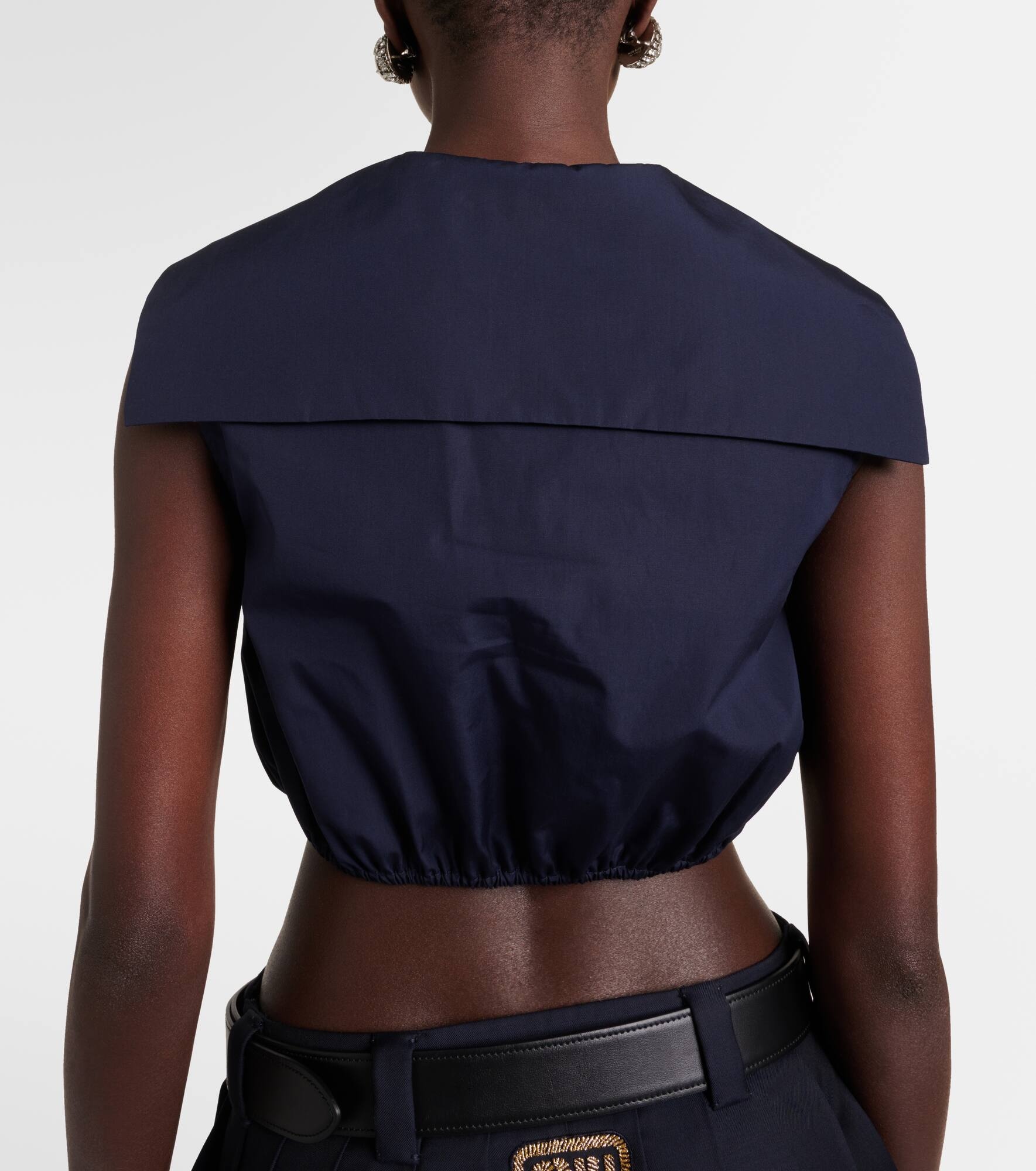 Cropped cotton shirt - 5