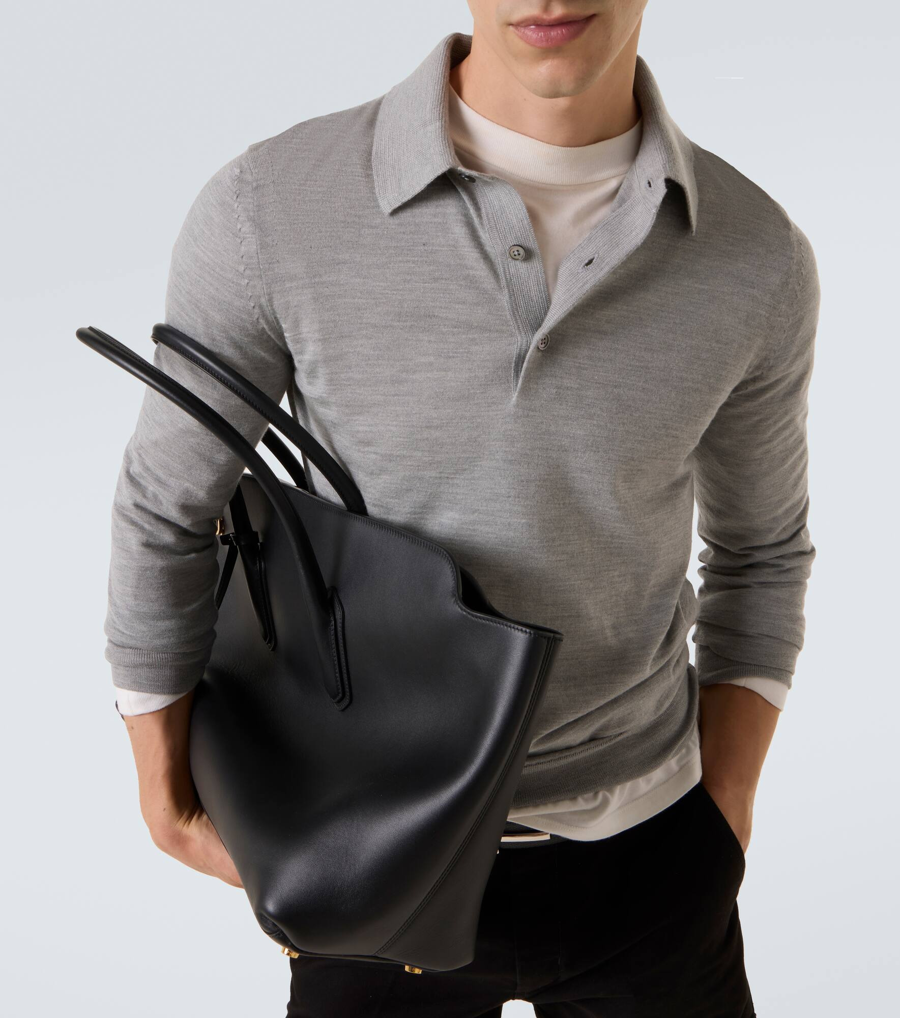 Cashmere and silk polo sweater - 5