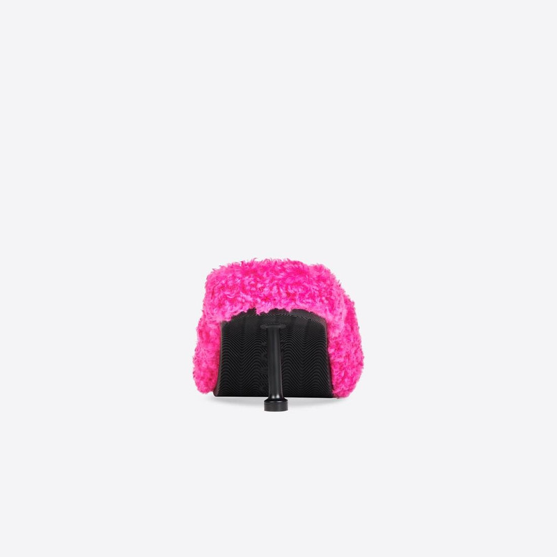 BALENCIAGA Women's Furry 80mm Sandal  in Pink outlook