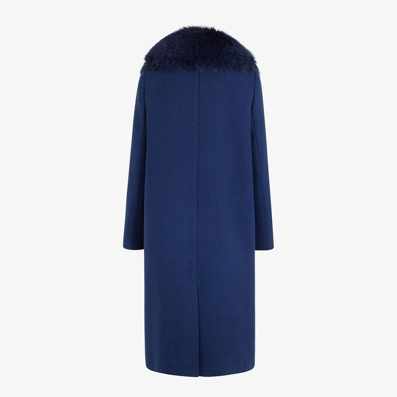 FENDI Blue wool coat outlook