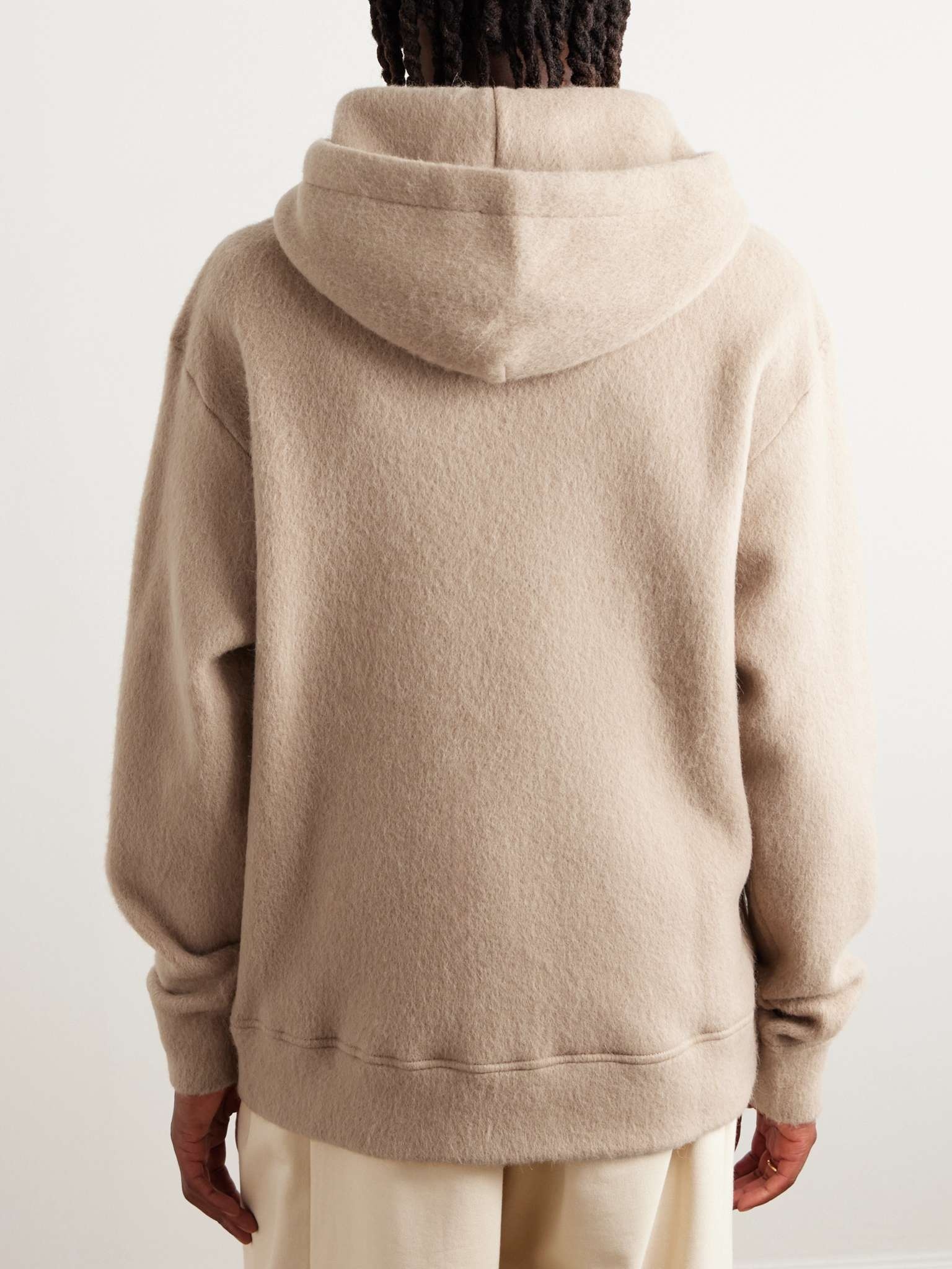 Oversized Brushed Alpaca and Wool-Blend Hoodie - 3