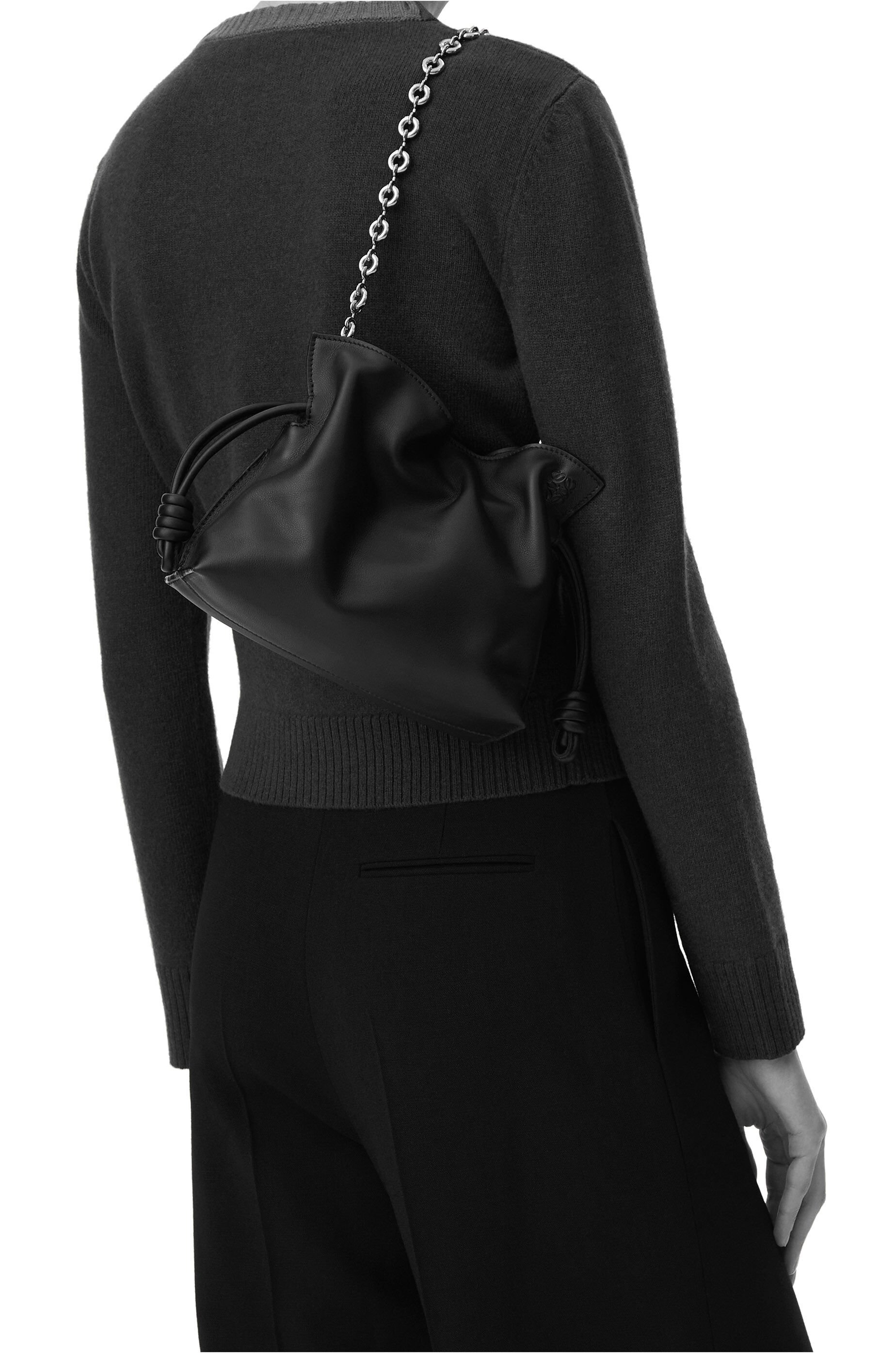Mini Flamenco clutch in nappa calfskin with chain - 7