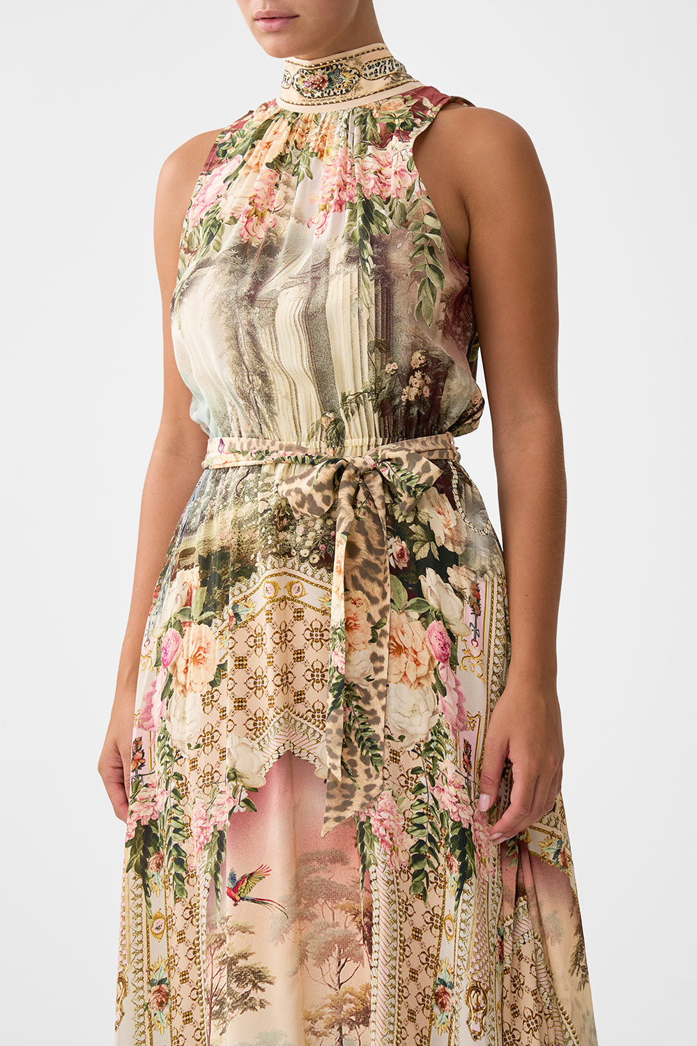 NECKTIE DRESS WITH ELASTICATED WAIST - 5